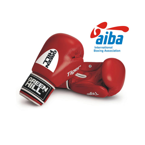 Blue Tiger AIBA Approved Boxing Gloves, 100% Genuine Leather