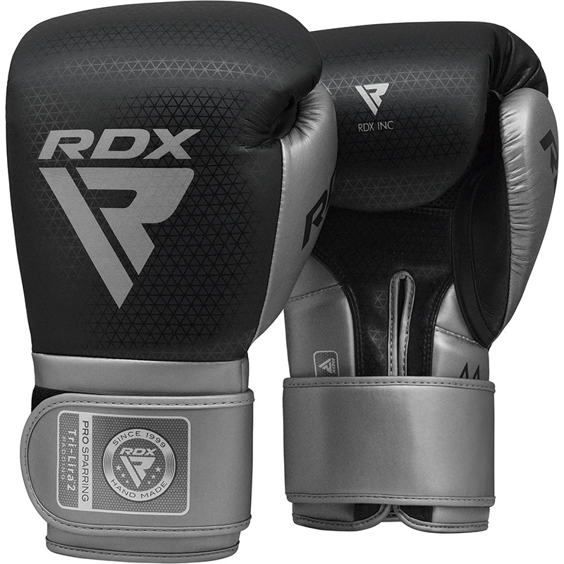 RDX L2 Mark Pro Sparring Boxing Gloves Hook and loop Black / Golden - Sambo Store Australasia