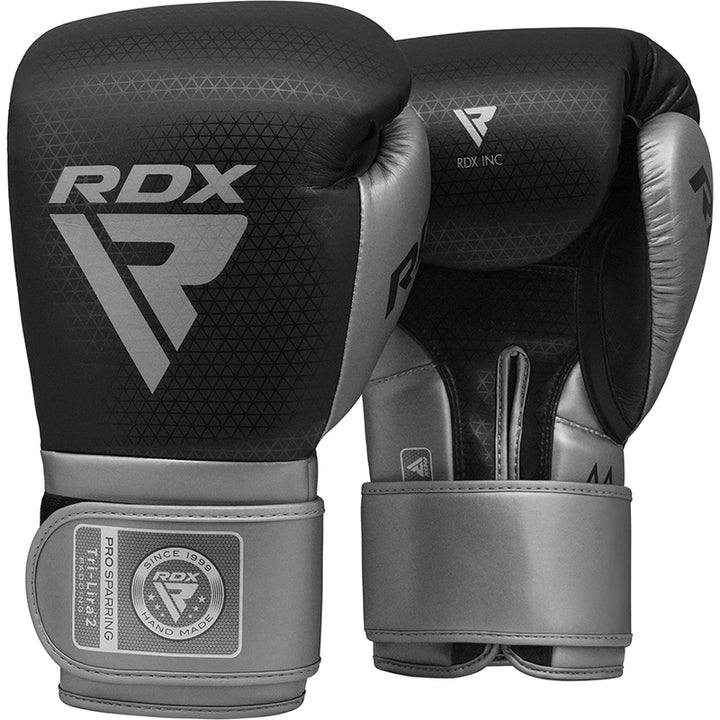 RDX L2 Mark Pro Sparring Boxing Gloves Hook and loop Black / Golden - Sambo Store Australasia