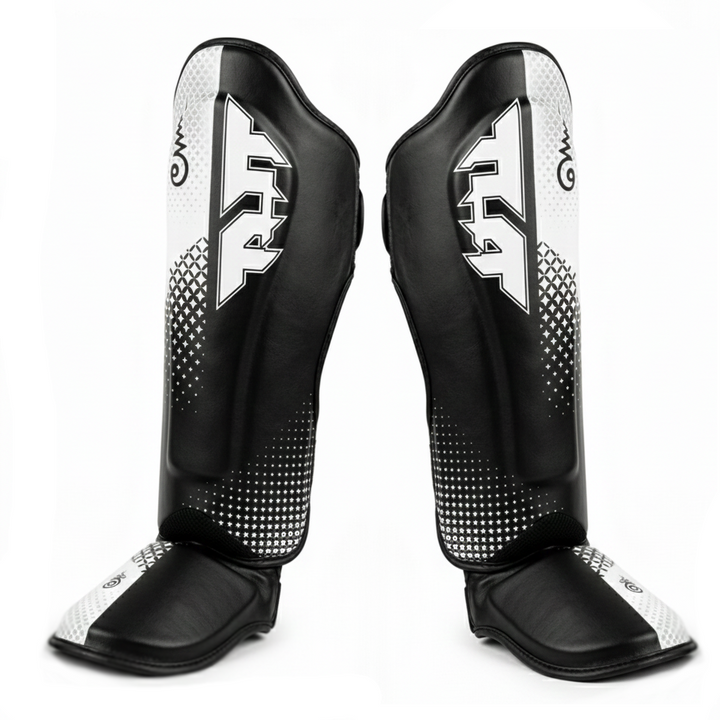 TUFF Black/White Shin Guards - Sambo Store Australasia