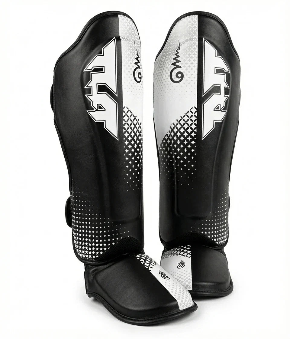 TUFF Black/White Shin Guards - Sambo Store Australasia