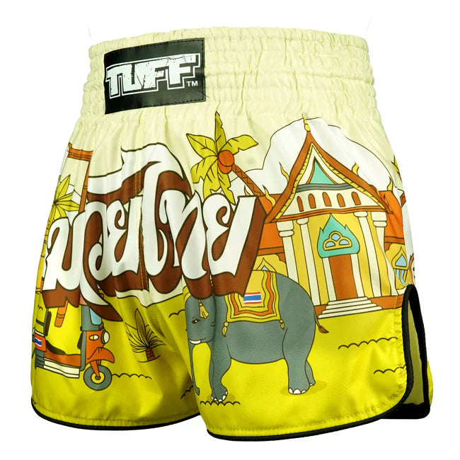 TUFF Sunshine Journey Retro Muay Thai Shorts - Sambo Store Australasia