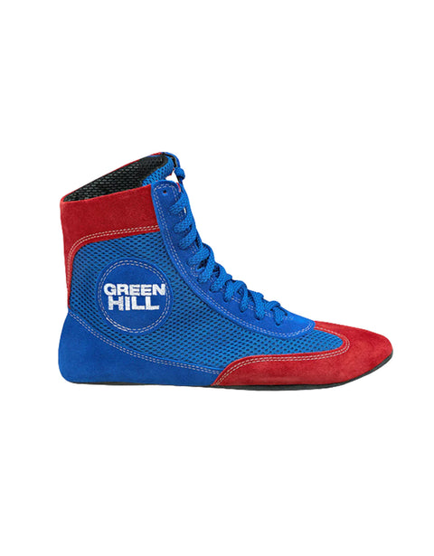 Red and Blue SAMBO Shoes for Wrestling/Combat FIAS Approved