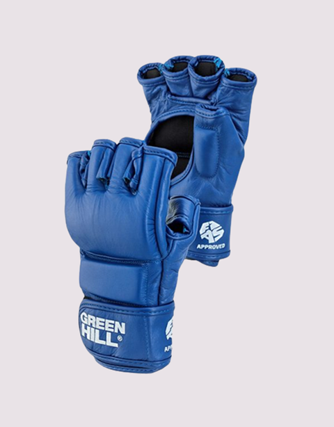 Combat SAMBO Fighting Gloves, MMA Fighting Gloves FIAS Approved, Blue