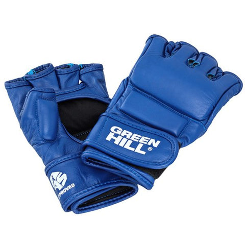 Combat SAMBO Fighting Gloves, MMA Fighting Gloves FIAS Approved, Blue