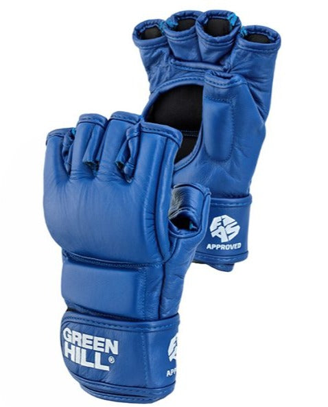 Combat SAMBO Fighting Gloves, MMA Fighting Gloves FIAS Approved, Blue