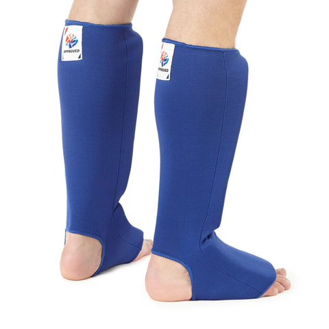 Combat Fighting Sambo Shin Guards Blue