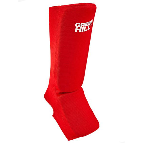 SAMBO Combat Fighting Instep Shin Guards FIAS Approved, Red