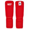 SAMBO Combat Fighting Instep Shin Guards FIAS Approved, Red