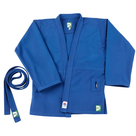SAMBO Jacket Coat with Belt for Wrestling/Combat/Competition FIAS Approved, Blue