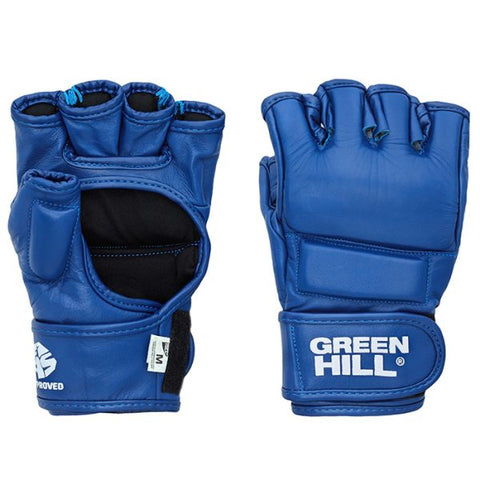 Combat SAMBO Fighting Gloves, MMA Fighting Gloves FIAS Approved, Blue