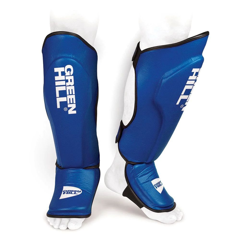 SAMBO Shin Instep Pad Guard Phoenix,Artificial Leather, Blue