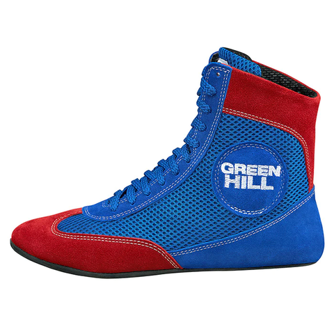 Red and Blue SAMBO Shoes for Wrestling/Combat FIAS Approved